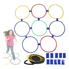 GENERICO - Set X10 Aros De Agilidad 30cm Entrenamiento Deporte Futbol