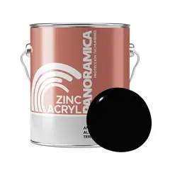 PINTURAS PANORAMICA LTDA - Zinc Acryl Pintura para Techos y Galvanizados Color Negro Galón