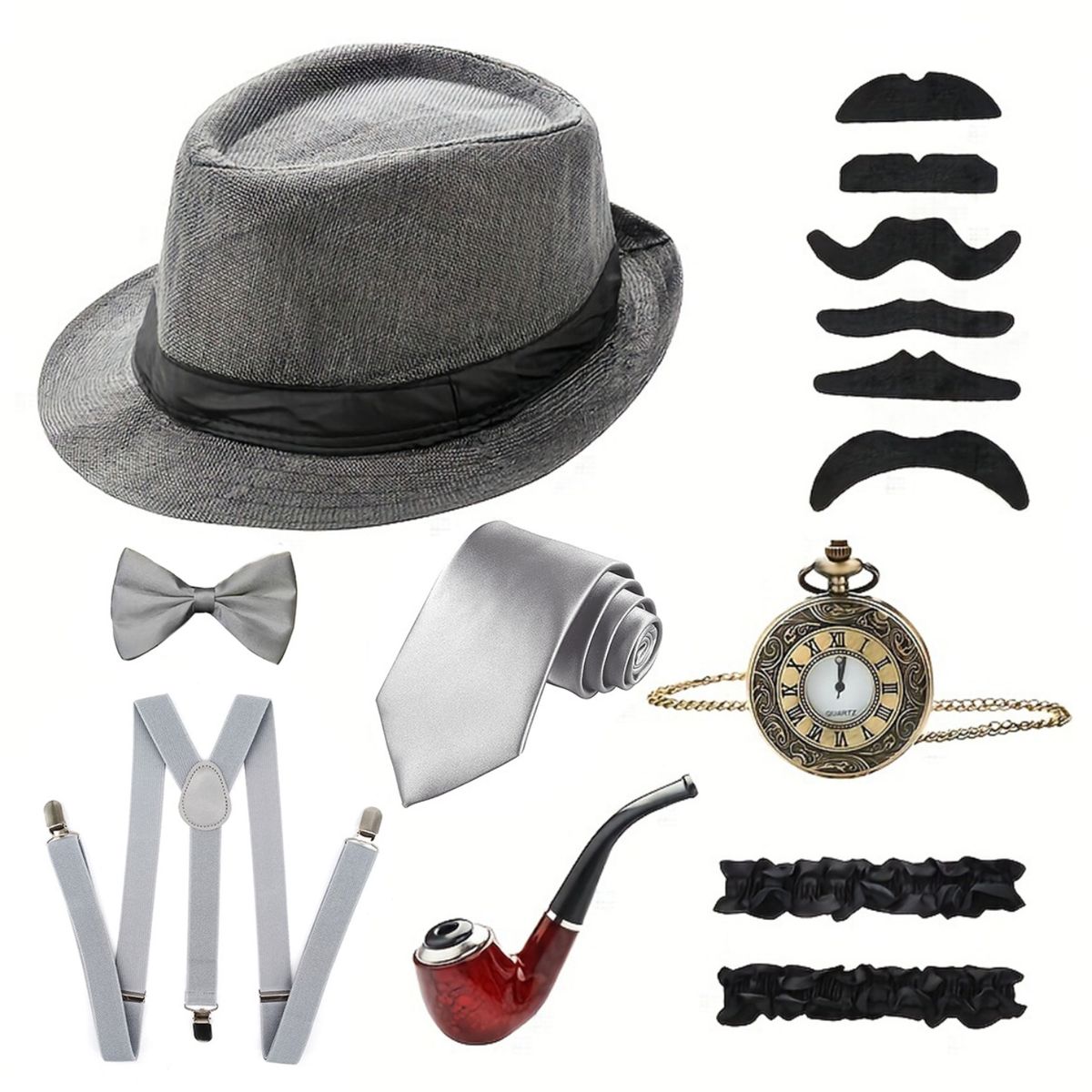 ATURE - Set 14 De Disfraz Fiesta De Traje Para Adulto Hombre