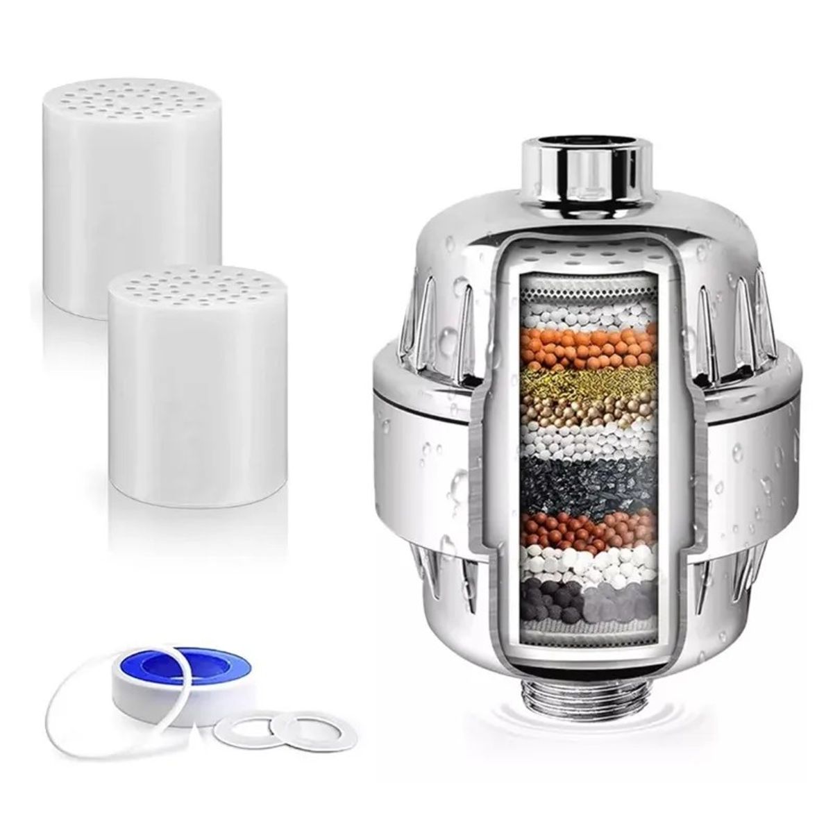 GENERICO - 15 Etapas Filtro De Ducha Universal Purificador De Agua