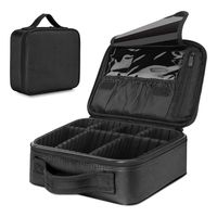 Maleta Maquillaje Portátil Cartera Cosméticos Negra