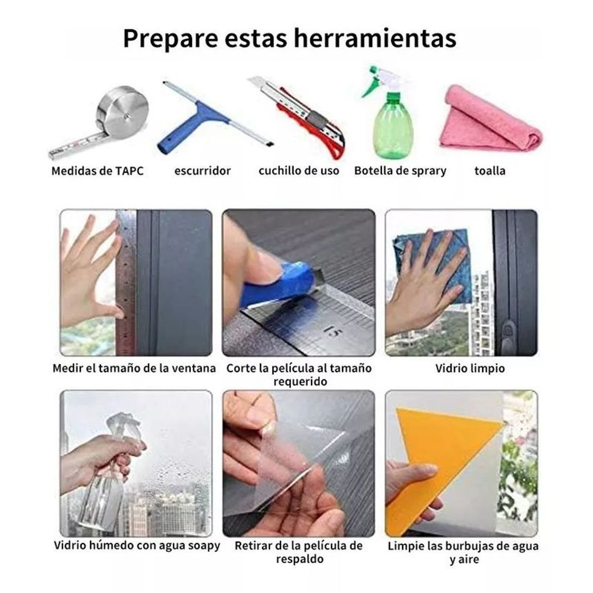 GENERICO - Empavonado Para Vidrios Privacidad Opaco Film 1m5m