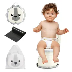 KOKILA - Pelela Portatil Plegable Baño Inodoro Niños +15 Bolsas