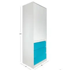 DECORACION CREATIVA - Closet vertical Calipso x3, 2 puertas 3 cajones