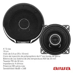 AIWA - PARLANTE DE AUTO TW-1022 4