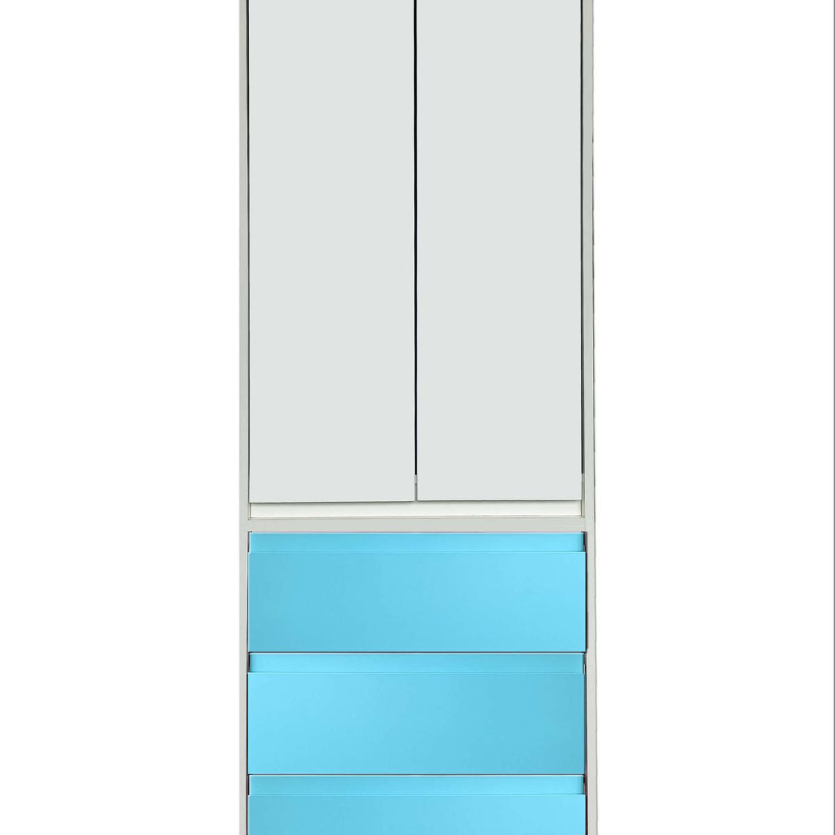 DECORACION CREATIVA - Closet vertical Celeste x3, 2 puertas 3 cajones Decoracion Creativa