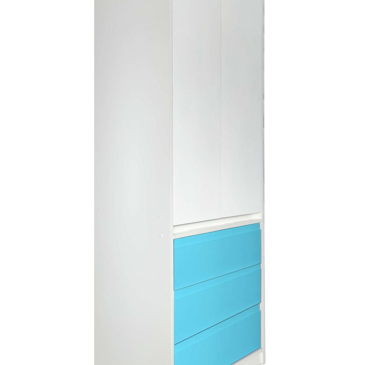 DECORACION CREATIVA - Closet vertical Celeste x3, 2 puertas 3 cajones Decoracion Creativa