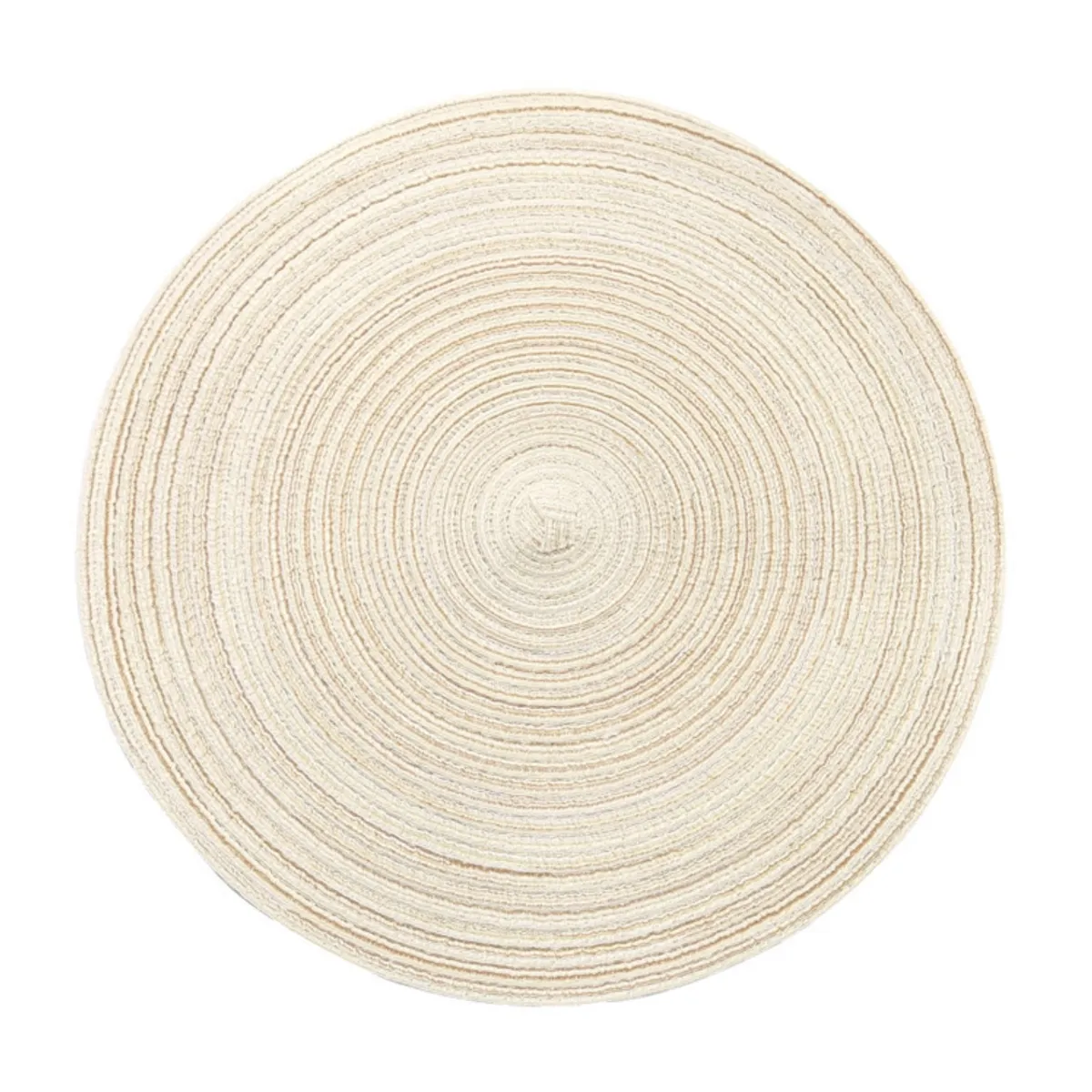 ATURE - Mantel Individual Redondo Tejido Estilo Nórdico 4u