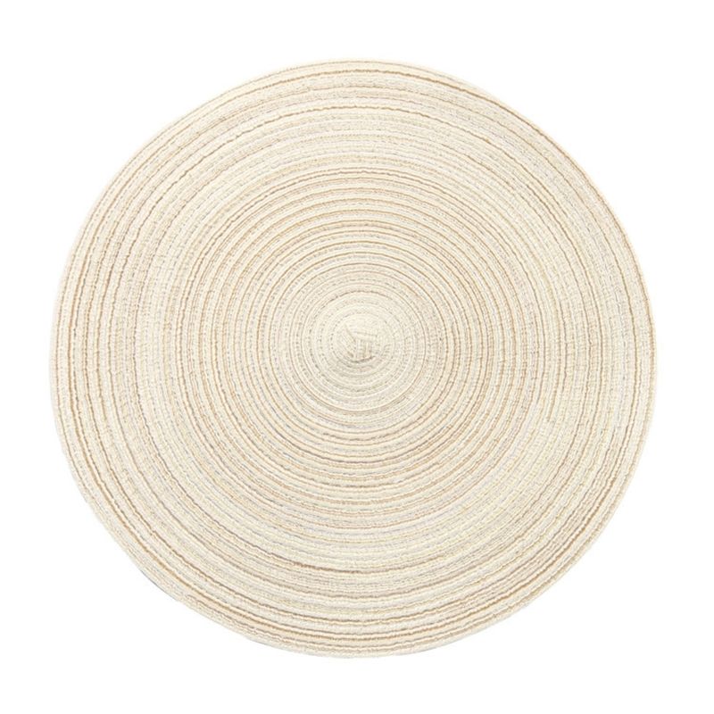 ATURE - Mantel Individual Redondo Tejido Estilo Nórdico 4u
