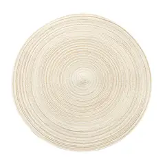 ATURE - Mantel Individual Redondo Tejido Estilo Nórdico 4u