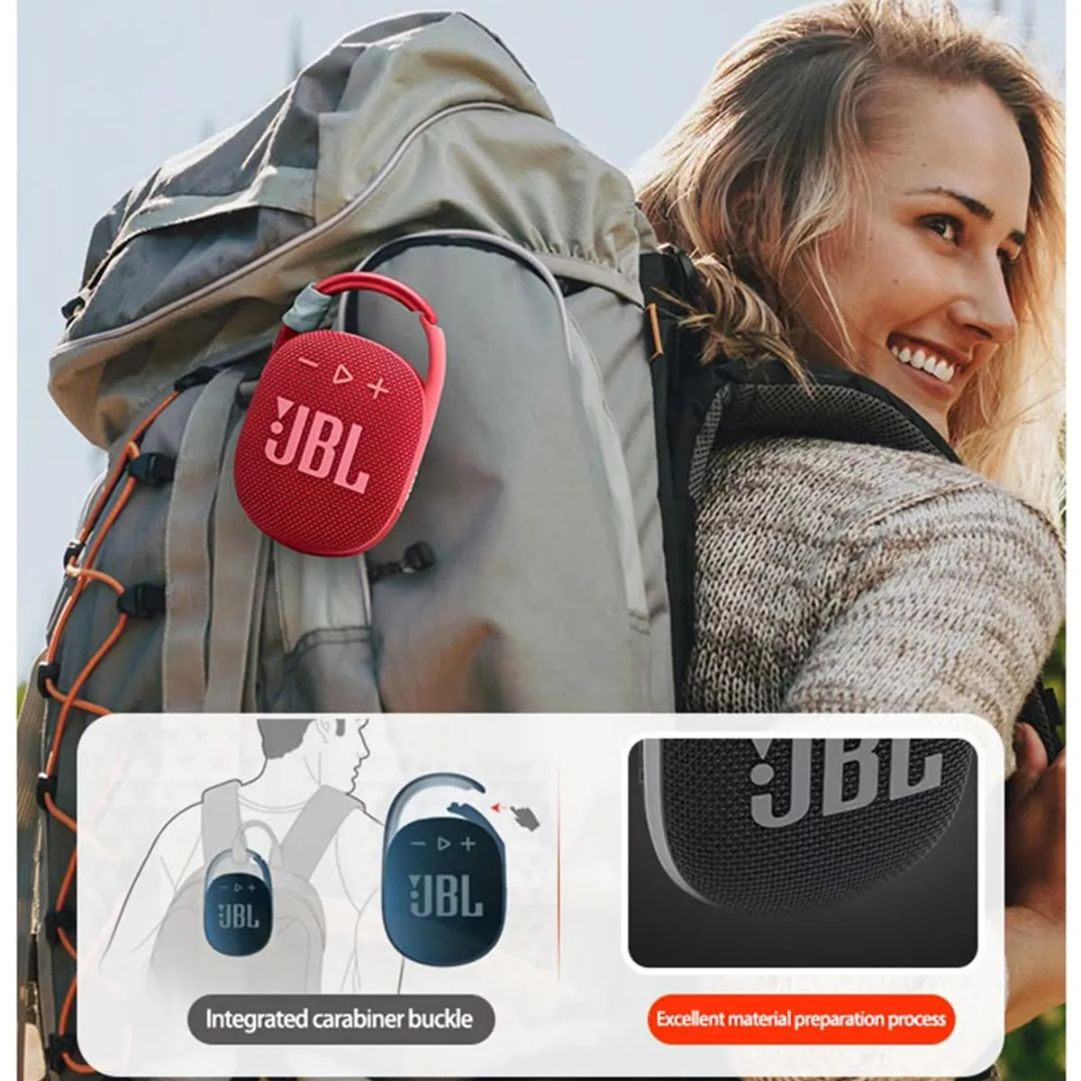 JBL - Parlante Bluetooth JBL Clip 4 Rosa