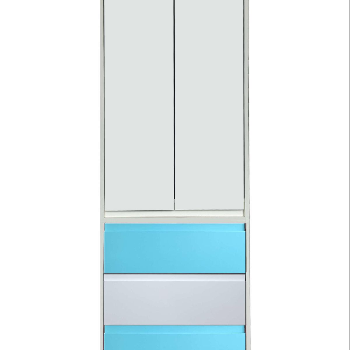 DECORACION CREATIVA - Closet vertical Celeste Blanco, 2 puertas 3 C Decoracion Creativa