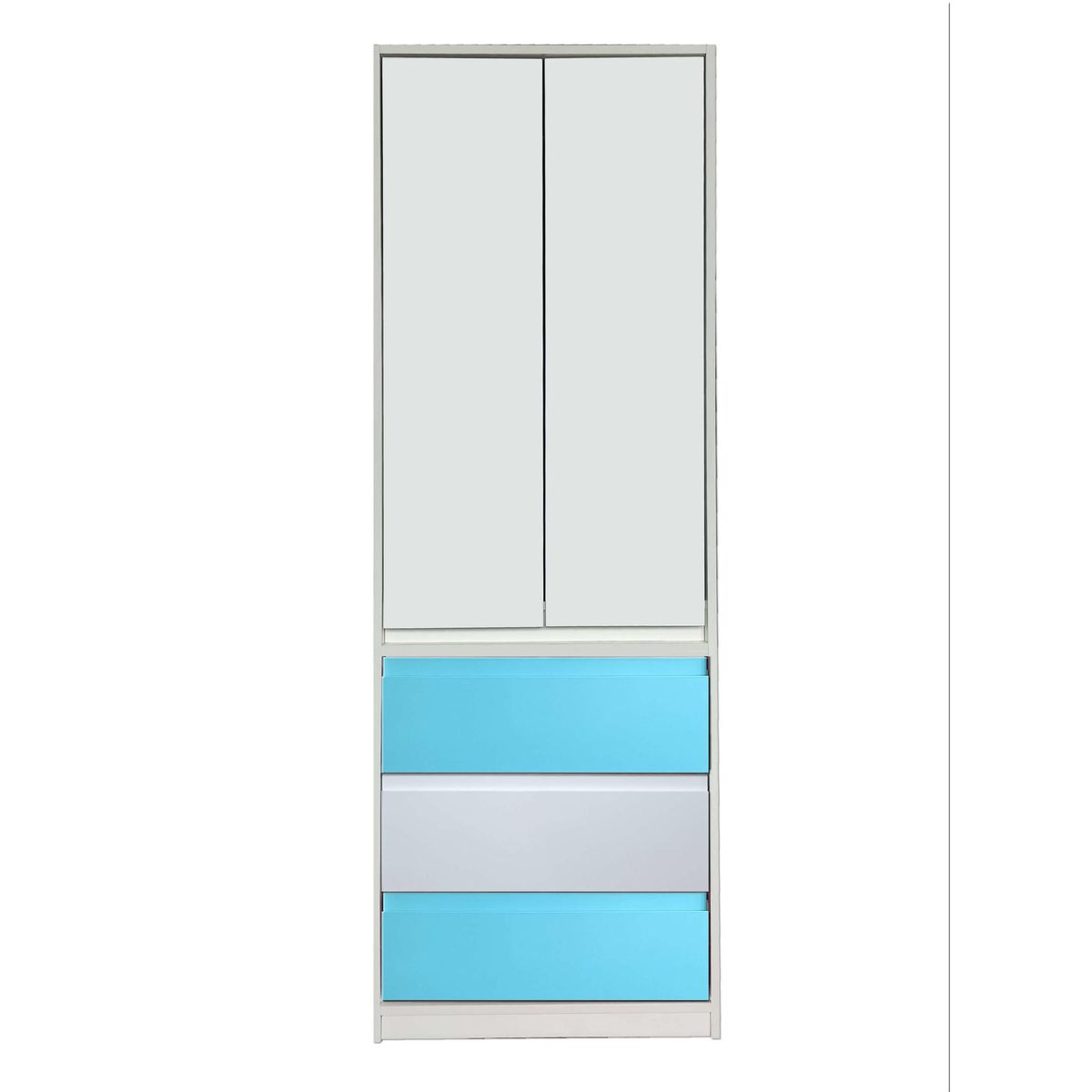 DECORACION CREATIVA - Closet vertical Celeste Blanco, 2 puertas 3 C Decoracion Creativa