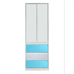 DECORACION CREATIVA - Closet vertical Celeste Blanco, 2 puertas 3 C