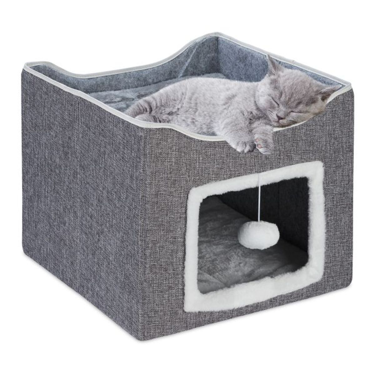 GENERICO - Casa Cueva Gato Plegable Gris