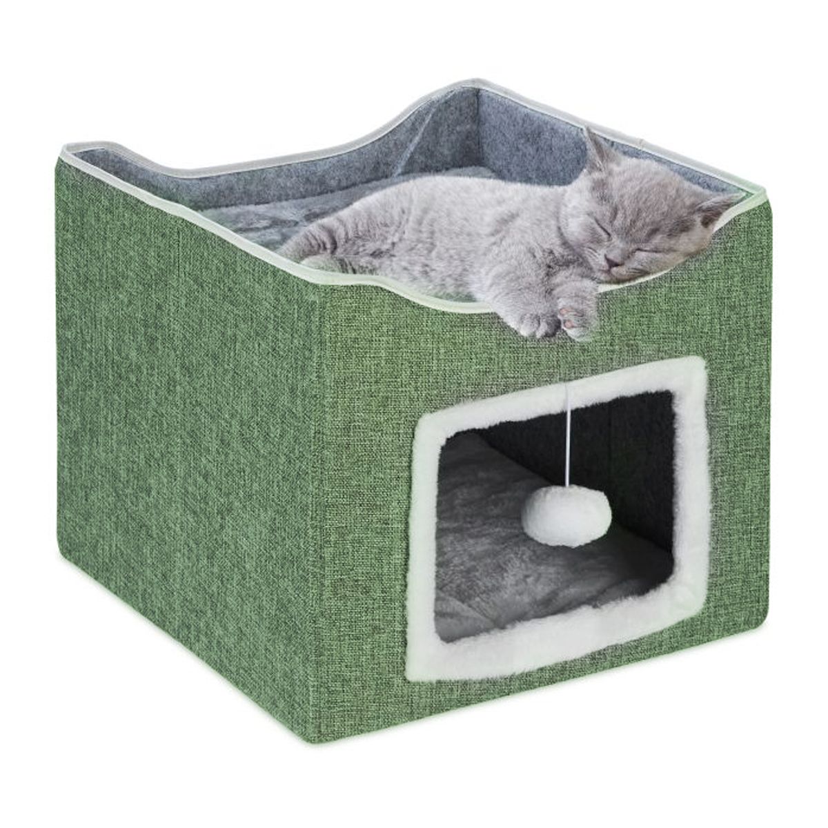 GENERICO - Casa Cueva Gato Plegable Verde