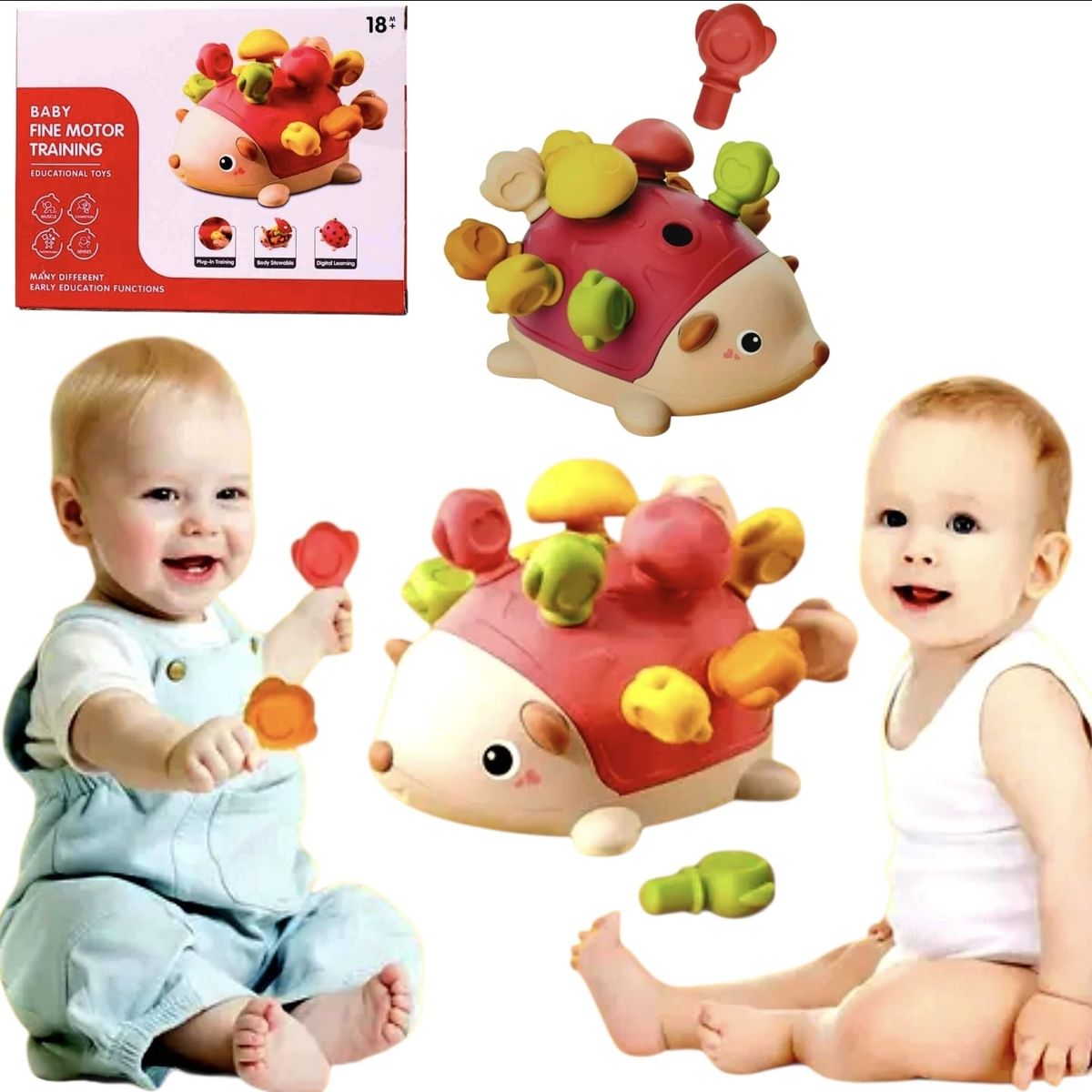 GENERICO - Juguete Erizo Montessori  Para Bebes