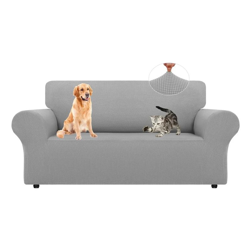 EVERSO - Funda Protectora Para Sofá Cubre Sillón 3 Cuerpos Premium Gris