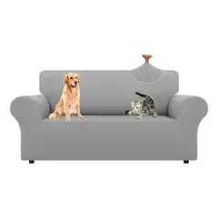 EVERSO - Funda Protectora Para Sofá Cubre Sillón 3 Cuerpos Premium Gris