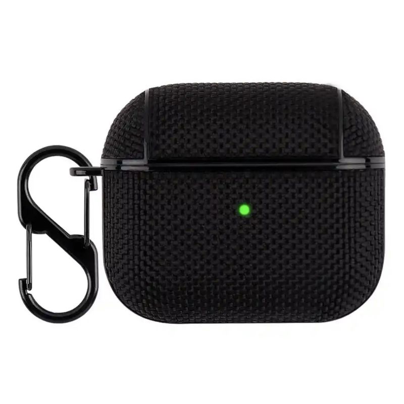 GENERICO - Carcasa Funda Nylon Shockproof Para AirPods 3 GEN - Negro