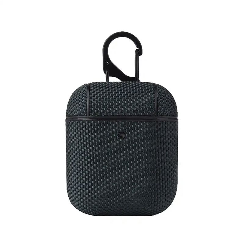 GENERICO - Carcasa Funda Nylon Shockproof Para AirPods 1 / 2 GEN - Verde Oscuro