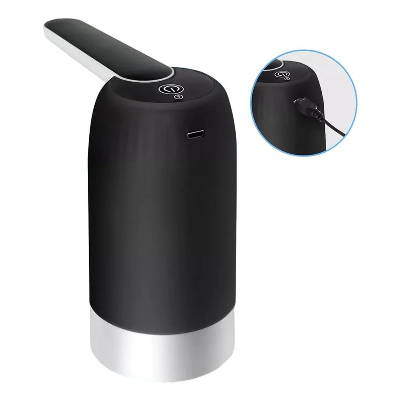 GENERICO - Bomba Agua Dispensador Agua Automática Usb Recargable Negro