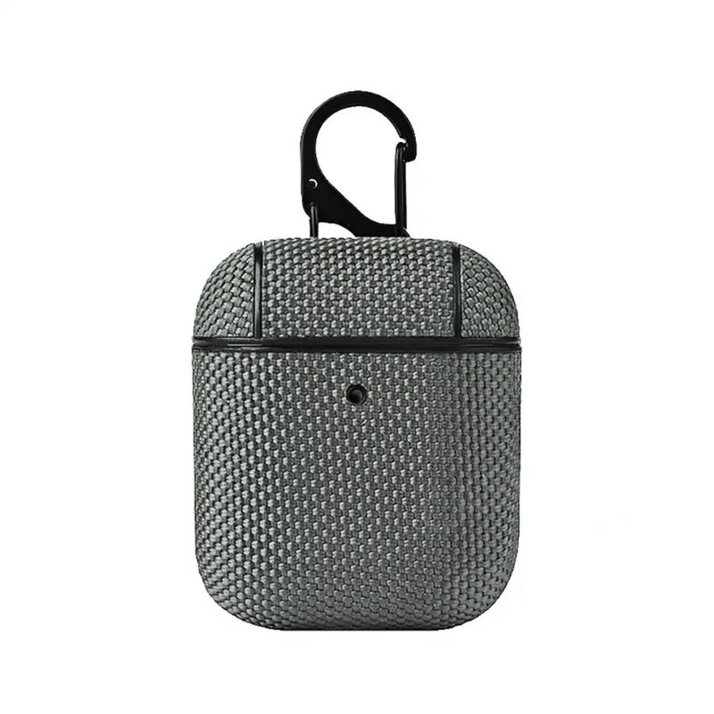 GENERICO - Carcasa Funda Nylon Shockproof Para AirPods 1 / 2 GEN - Gris