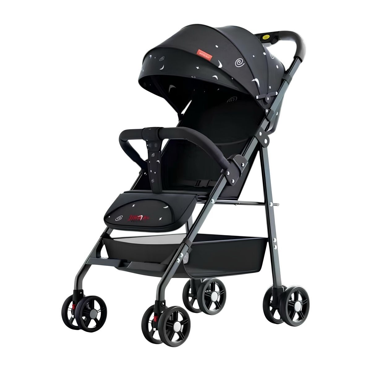 LUBABYCAS - Coche De Paseo Reclinable Liviano Smart Negro LuBabycas