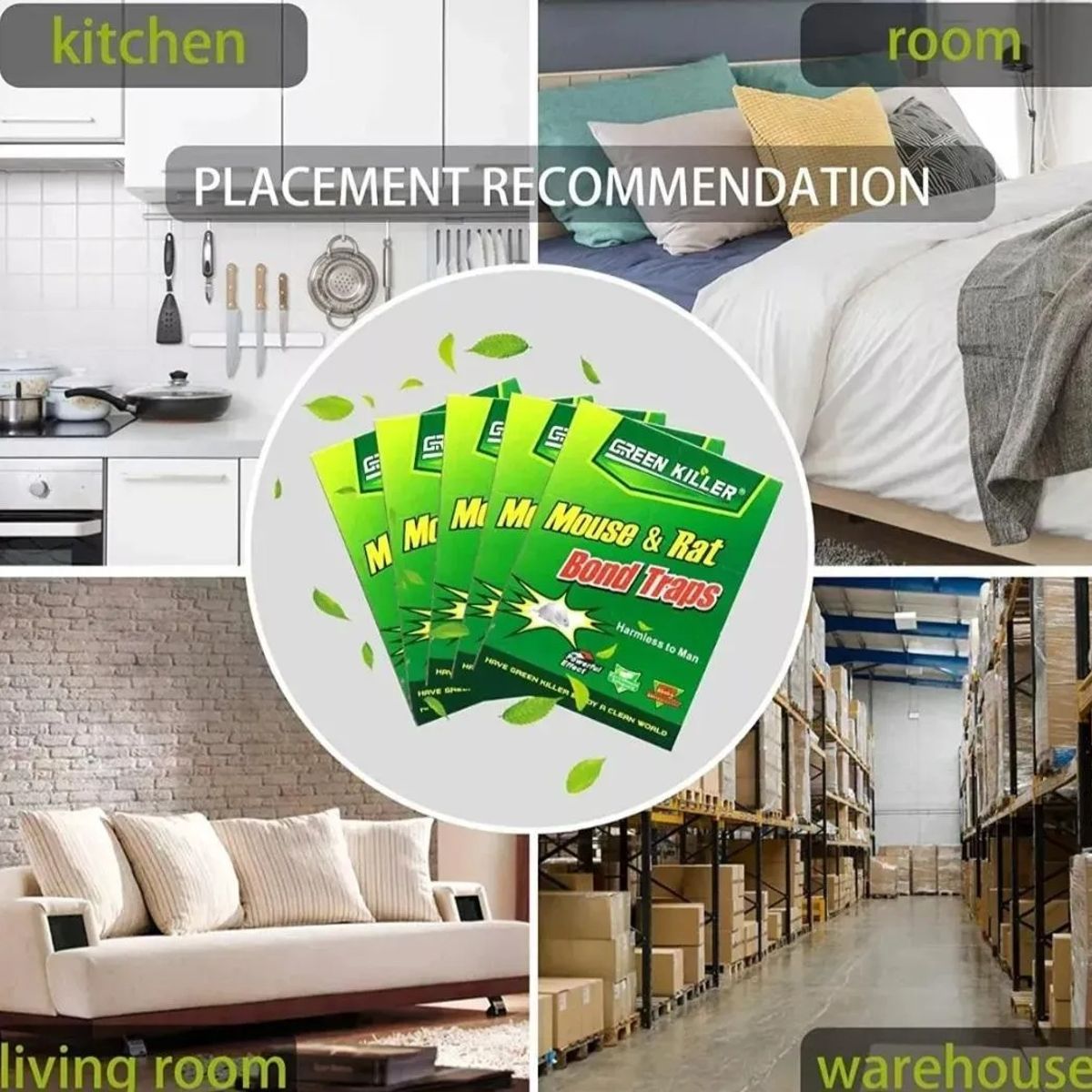 GENERICO - Trampa Raton Pegajosa Adhesiva X10 Control Atrapa Pegamento