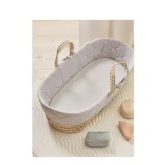 GENERICO - Set 2 sábanas bajeras jersey algodón para Moisés BLANCO