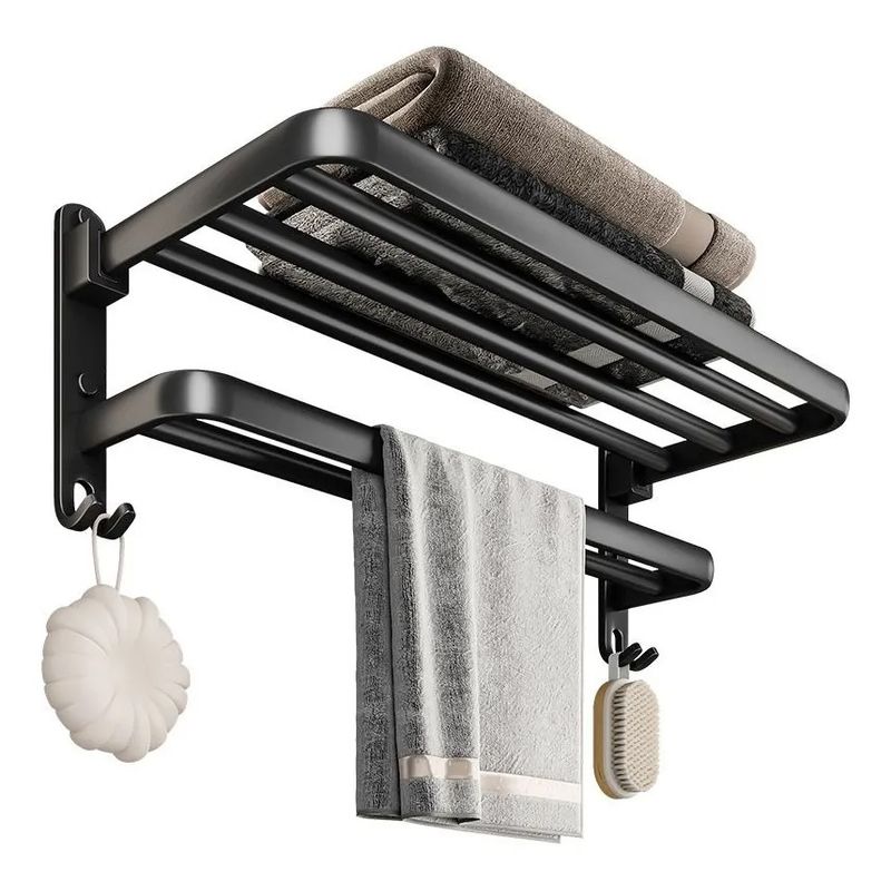 GENERICO - Soporte Plegable De Pared Para Toallas Con Gancho 50cm