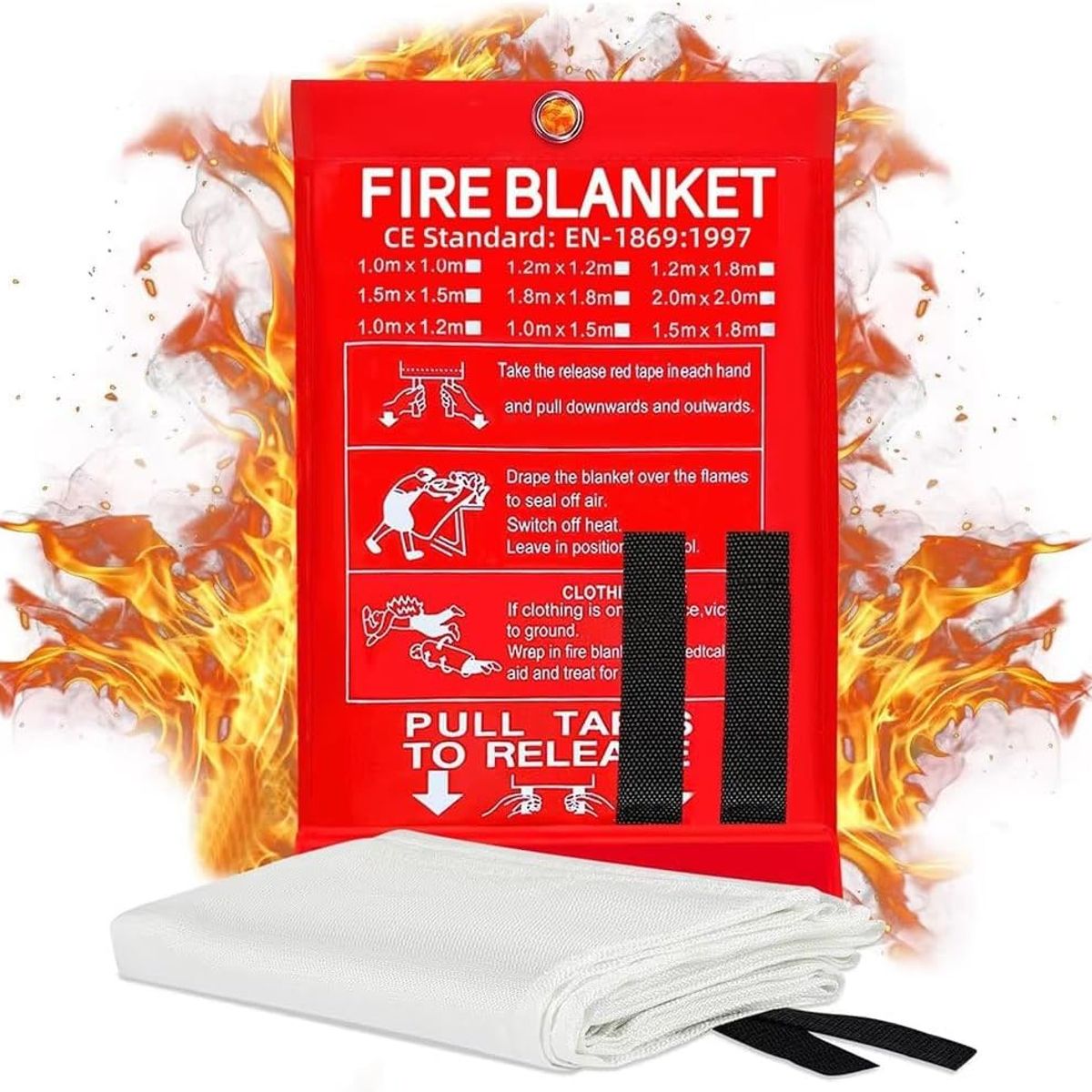 KUANGYE - Mantas Ignífugas De Emergencia Hogar Manta Ignífuga 2mx2m