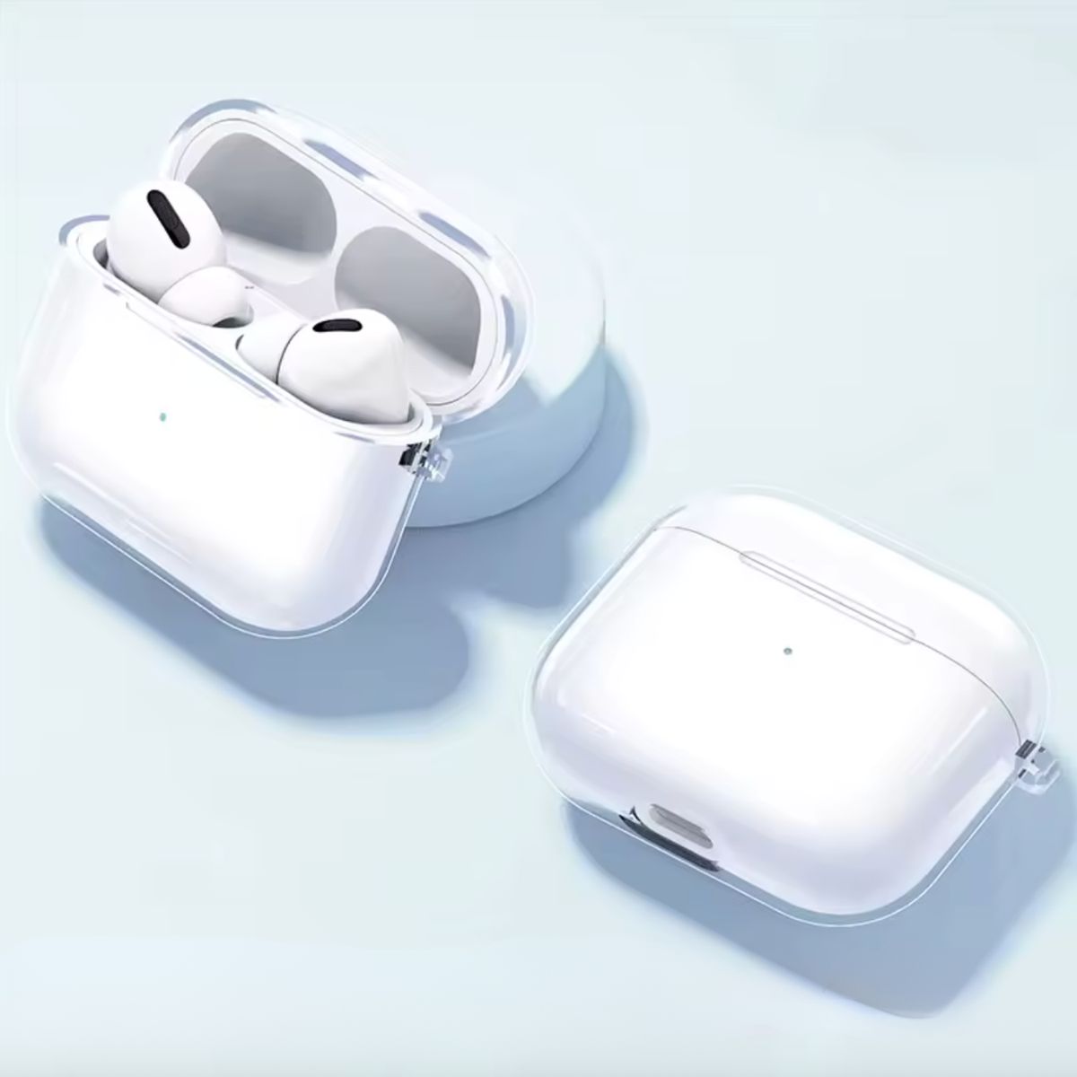 GENERICO - Funda Transparente + Gancho Para AirPods Pro 2 GEN