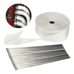 GENERICO - 10m Cintas De Tubos De Escape Para Motocicleta Con 4 Bridas