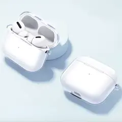 GENERICO - Funda Transparente + Gancho Para AirPods Pro