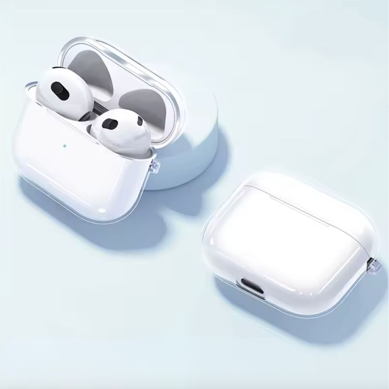 GENERICO - Funda Transparente + Gancho Para AirPods 3 GEN