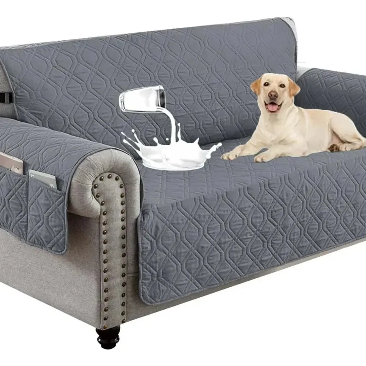 EVERSO - Funda Cubre Sillon Sofá Impermeable Para Gatos 2 Cuerpos