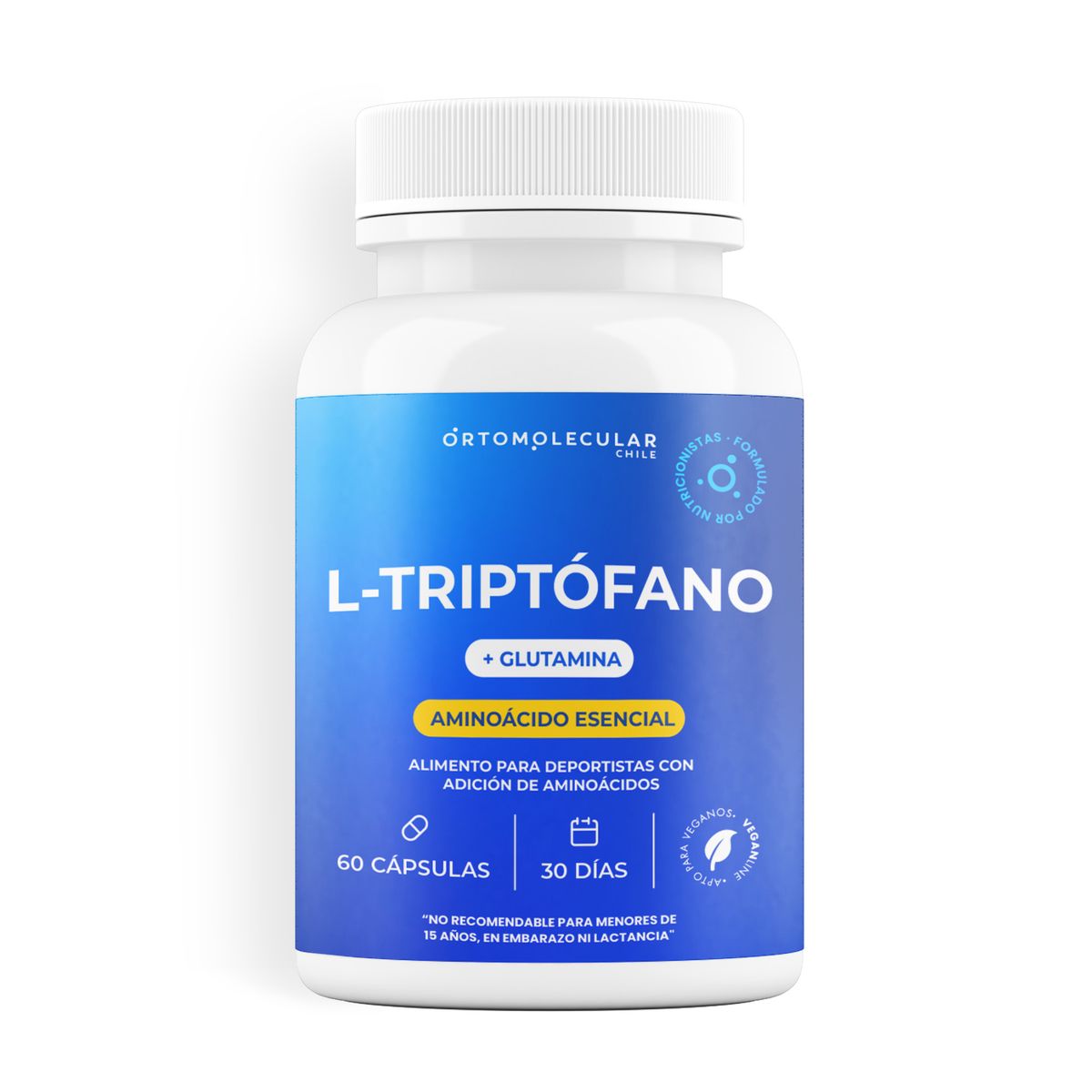 ORTOMOLECULAR - Pack x 2 L-triptofano + Glutamina 60 Capsulas Ortomolecular