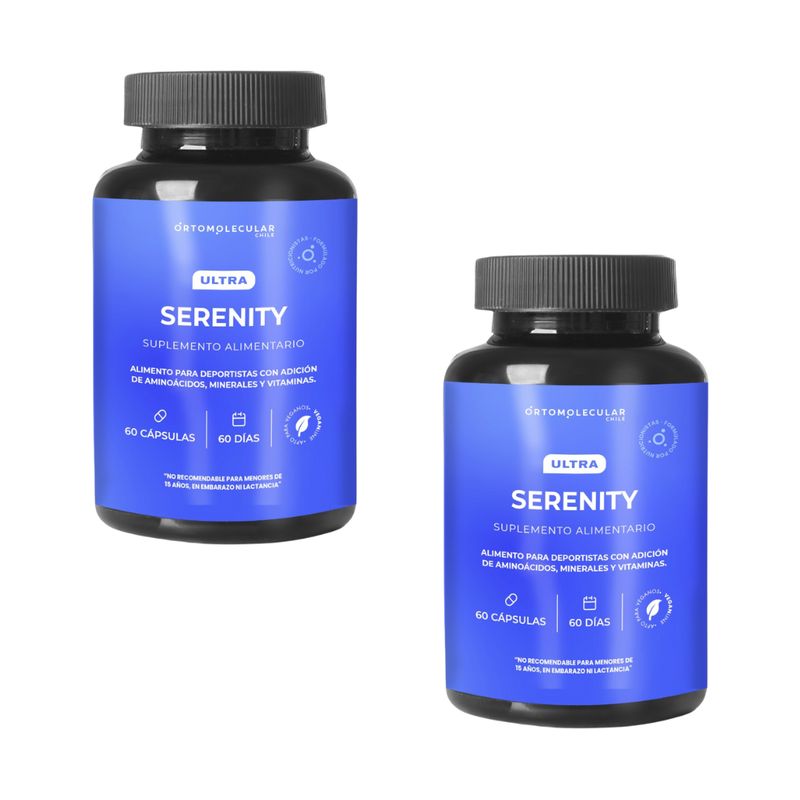 ORTOMOLECULAR - Pack x 2 Ultra Serenity Vegano 60 Capsulas Ortomolecular