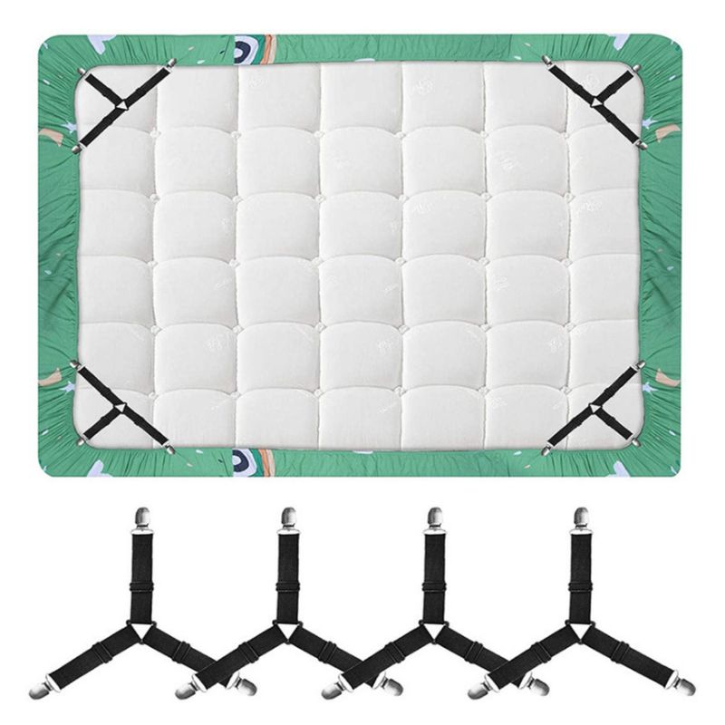 ATURE - Sujetadores Para Sábana De Cama Hebilla 4 Unidades Ajustable
