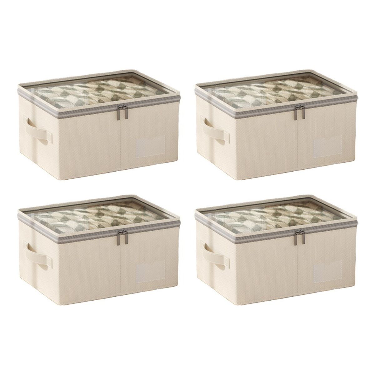 EVERSO - Pack 4 Cajas Organizadoras Plegables Closet Almacenamiento De Ropa