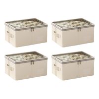 Pack 4 Cajas Organizadoras Plegables Closet Almacenamiento De Ropa