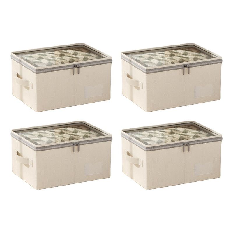EVERSO - Pack 4 Cajas Organizadoras Plegables Closet Almacenamiento De Ropa