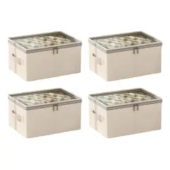 EVERSO - Pack 4 Cajas Organizadoras Plegables Closet Almacenamiento De Ropa