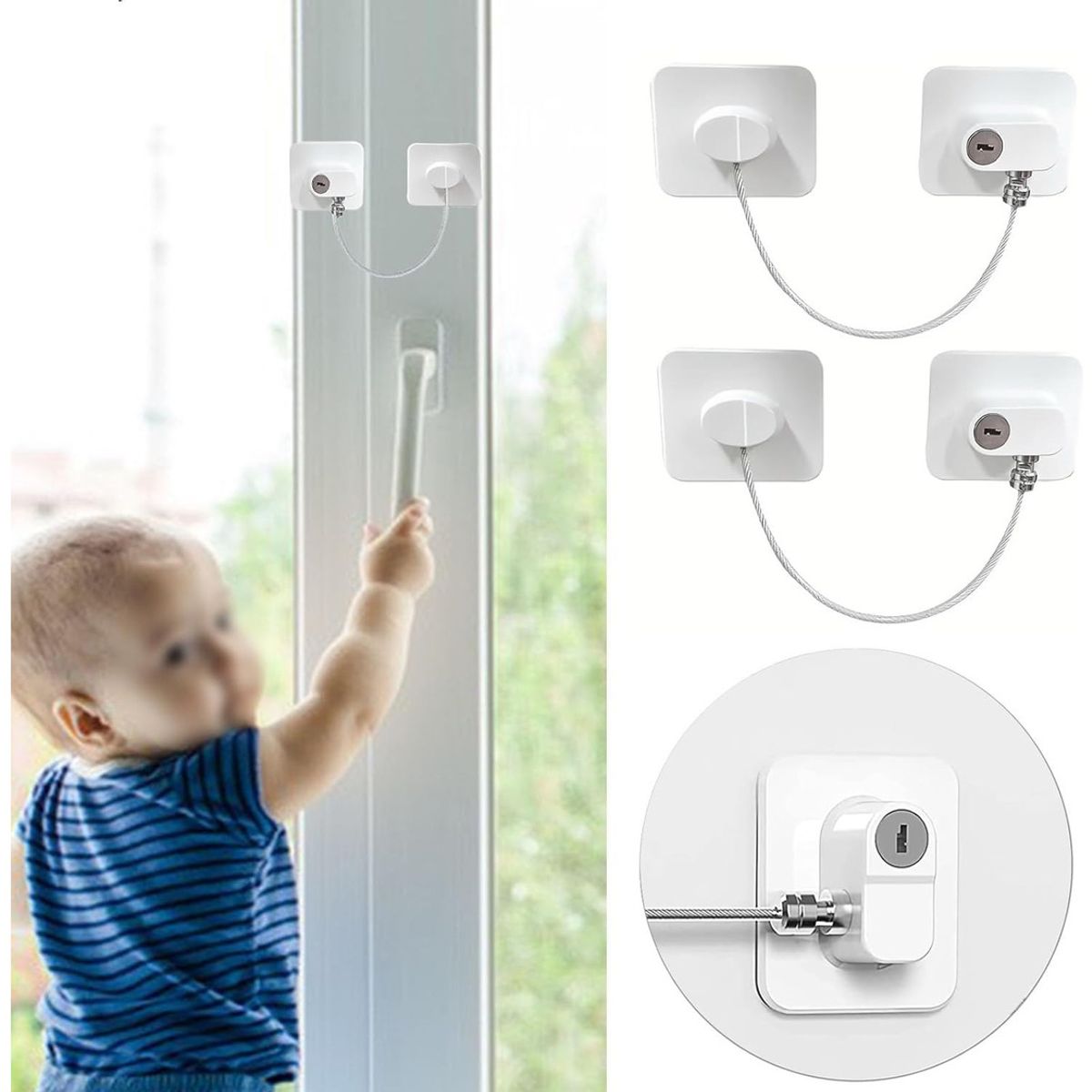 EVERSO - Pack 2 Seguros Puerta Cajones Refrigerador Bebés Protectores