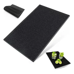 GENERICO - Goma Barra Negra 45x30 Cm Escurridor Vaso Copas Tapete