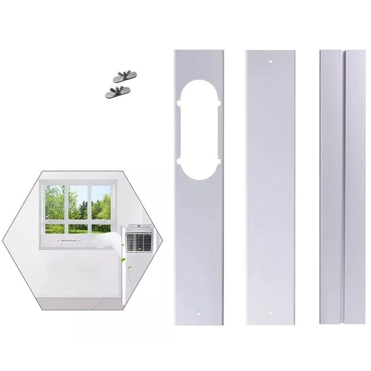 GENERICO - Sello De Ventana De Aire Acondicionado Portátil De 3 Piezas