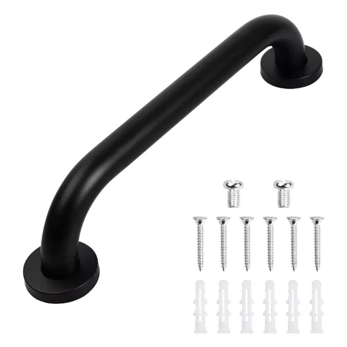 GENERICO - Barra De Seguridad Acero Inoxidable Negro Mate 30cm