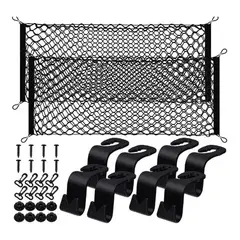 KUANGYE - 2pcs Soporte De Malla Elástica De Para Maletero De Coche