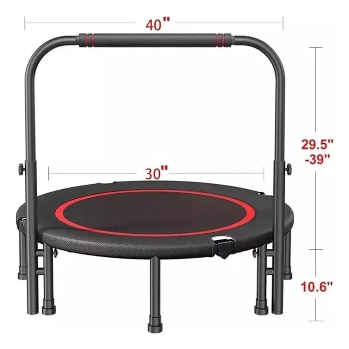 GENERICO - Trampolín Home Fitness Plegable 100cm Cama Elástica Portátil